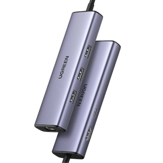 Slika USB Hub 3.0 3-port UGREEN, USB-C, HDMI, RJ45, PD