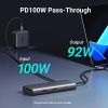 Slika USB Hub 3.2 2-port UGREEN 7-u-1 Hub, USB-C, HDMI 4K 30Hz, čitač kartica SD/TF, PD, sivi