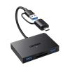 Slika USB Hub 3.0 4-port UGREEN, USB-C/A, 2xUSB-A, 1xSD, 1xTF, sivi