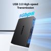 Slika USB Hub 3.0 4-port UGREEN, USB-C/A, 2xUSB-A, 1xSD, 1xTF, sivi