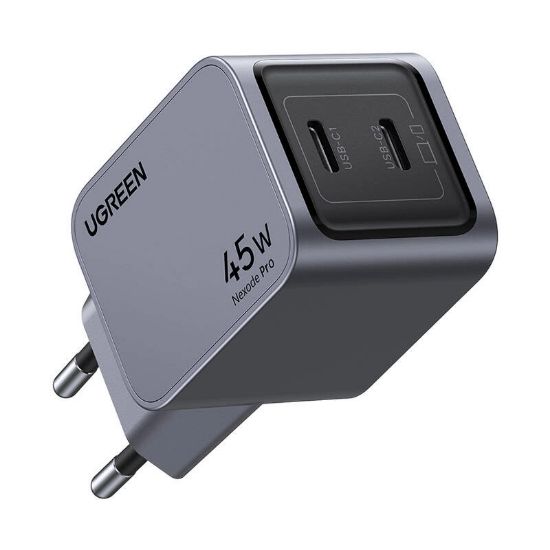 Slika USB punjač zidni UGREEN Nexode Pro, 45W, 2x USB-C, GaN, sivi