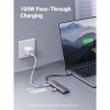 Slika USB Hub 3.0 2-port UGREEN 7-u-1, USB-C, HDMI 4K, PD 100W, čitač kartica SD/TF