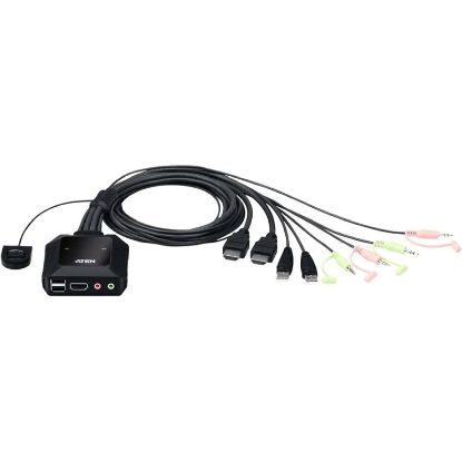Slika ATEN 2-port USB 4K HDMI KVM Switch sa kablovima (CS22H)