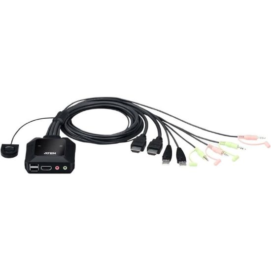 Slika ATEN 2-port USB 4K HDMI KVM Switch sa kablovima (CS22H)
