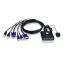 Slika ATEN 2-port USB VGA KVM Switch sa kablovima (CS22U)
