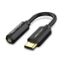 Slika USB-C na 3.5mm, M/F Vention Audio Cable, 0.1m, Black Metal Type