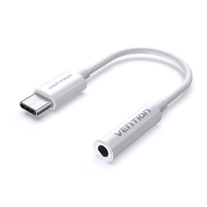 Slika USB-C na 3.5mm, M/F Vention Earphone Jack Adapter, 0.1m, White