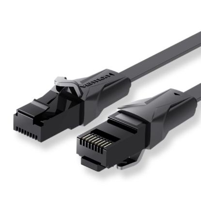 Slika Patch kabel Cat 6 UTP  3.0 m, crni, Vention Flat