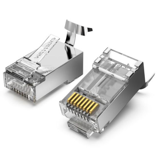Slika FTP konektor RJ45 8/8 Cat.7 Vention, 10 Pack