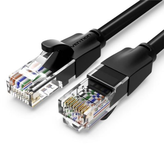 Slika Patch kabel Cat 6 UTP  1.0 m, crni, Vention