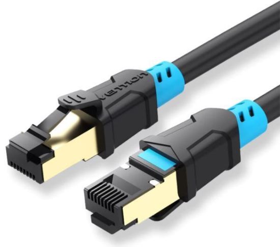Slika Patch kabel Cat 6 SFTP 10.0 m, crni, Vention