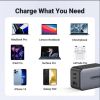 Slika USB punjač zidni UGREEN 65W, 1xUSB-A, 2xUSB-C, GaN II Tech, QC4.0+, PD3.0, crni