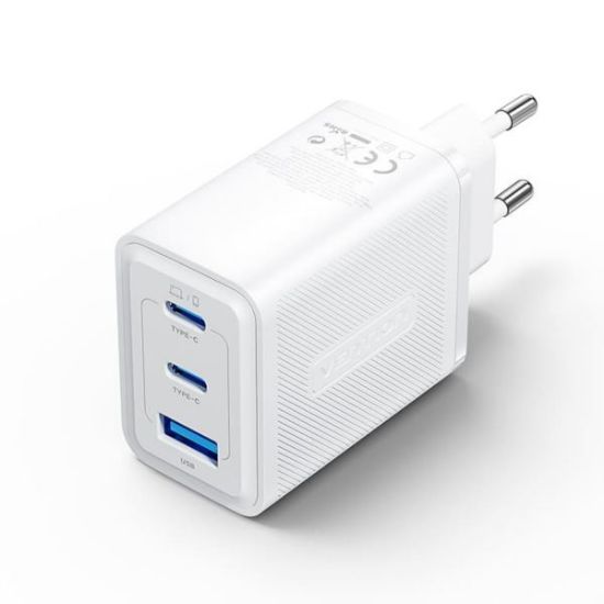 Slika USB punjač zidni Vention 3-Port USB-2C/A (65W 65W 30W) EU-Plug, White