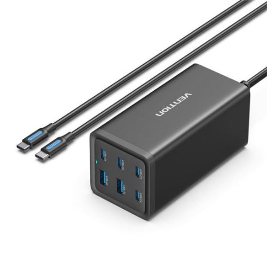 Slika USB punjač zidni Vention 6-Port USB-4C/2A (140W 140W 45W 20W 18W 18W)