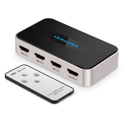 Slika HDMI Switch Vention 3 In 1 Out Gray Metay Type