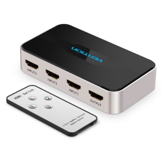Slika HDMI Switch Vention 3 In 1 Out Gray Metay Type