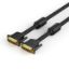 Slika DVI cable DVI-D - DVI-D dual link  1 m, Vention Cotton Braided, Black