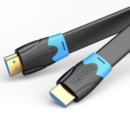 Slika HDMI kabel HDMI M - HDMI M   5 m Vention Flat High Speed, Black