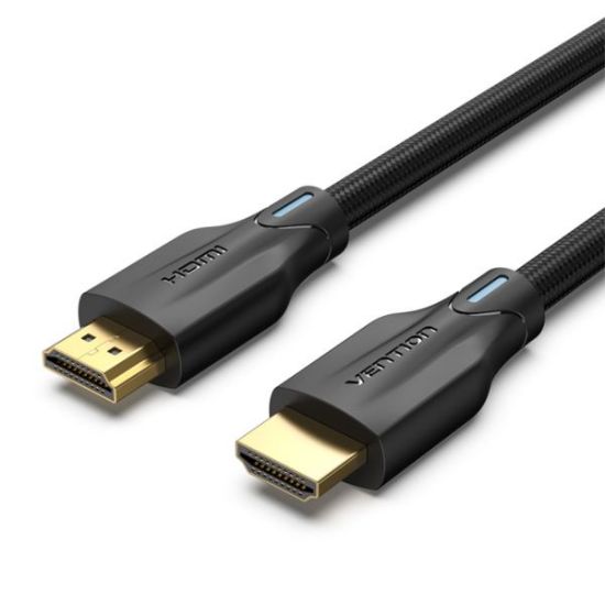 Slika HDMI kabel HDMI M - HDMI M   1 m Vention Cotton Braided 8K Ultra High Speed, Black