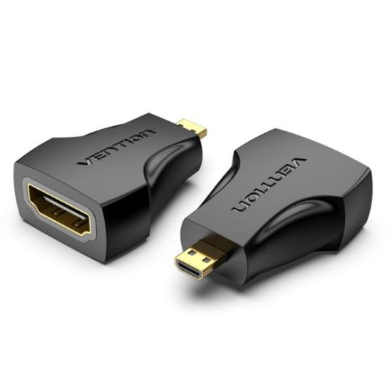 Slika HDMI M Micro - HDMI F adapter Vention, Black