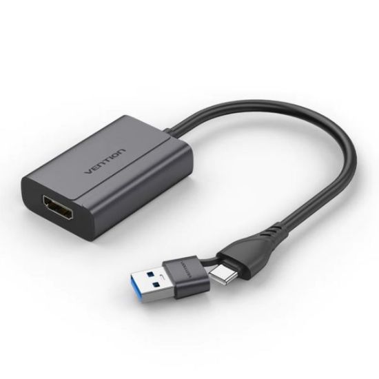 Slika USB-A/C na HDMI F adapter Vention, 0.15m