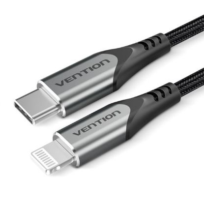 Slika USB 2.0 TIP A-Lightning M/M,  1.0 m, Vention, Gray