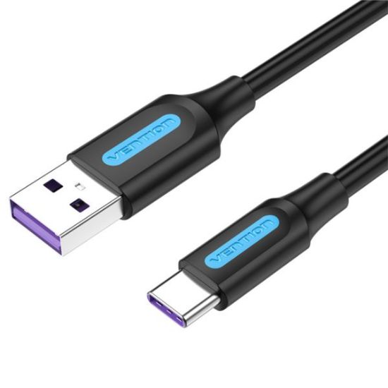 Slika USB 2.0 TIP A-C M/M, 2.0 m, Vention 5A, Black