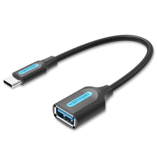 Slika USB 3.1 Gen1 TIP C-A M/F Vention OTG Cable 0.15m, Black