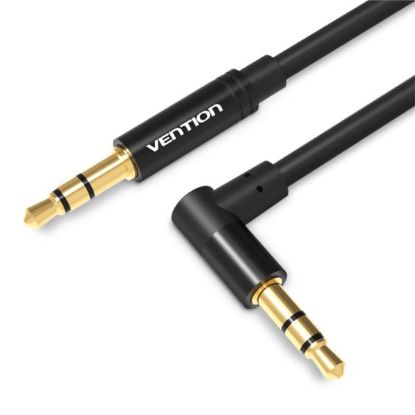 Slika Kabel 3.5mm Jack Kutni M/M  1,0 m Vention, Black Metal Type