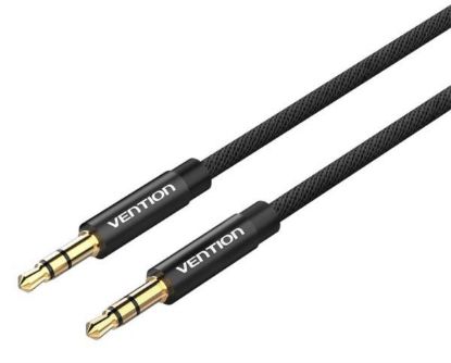 Slika Kabel 3.5mm Jack M/M  1,0 m Vention Fabric Braided, Black