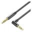 Slika Kabel 3.5mm Jack Kutni M/M  1,0 m Vention Cotton Braided, Black