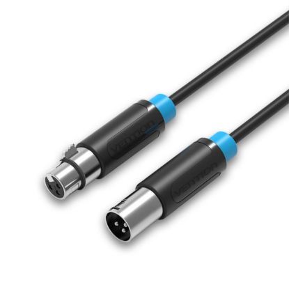 Slika Kabel XLR  3,0 m Vention Audio Extension Cable, Black