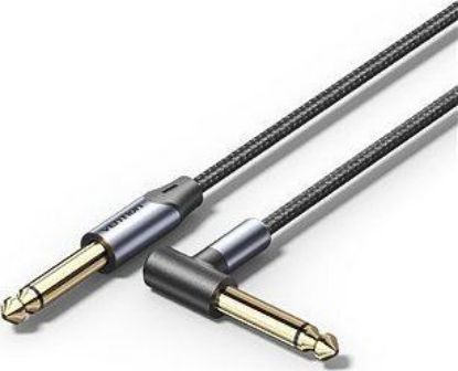 Slika Kabel 6.35mm Jack Kutni TS M/M  3,0 m Vention Cotton Braided Audio Cable, Gray