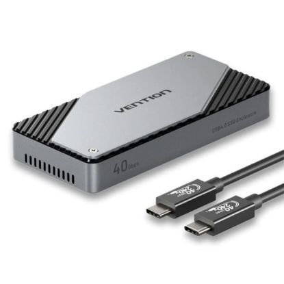 Slika Eksterno kućište M.2 - USB4.0 Vention, NVMe, Gray Aluminum Alloy Type