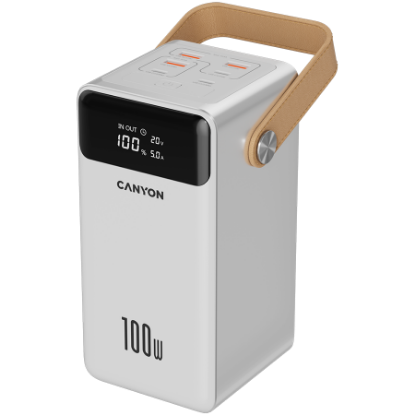 Slika Power bank CANYON OnPower 610 metal, White, 60000mAh