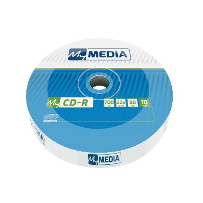 Slika CD Recordable 700MB MyMedia 52× Matt Silver, Wrap pakiranje 10 kom