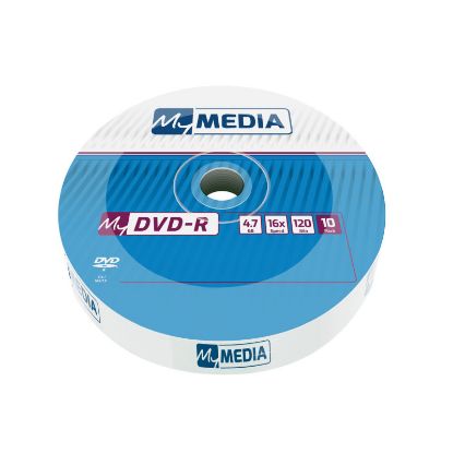 Slika DVD-R MyMedia 4.7GB 16× Matt Silver, Wrap pakiranje 10 kom