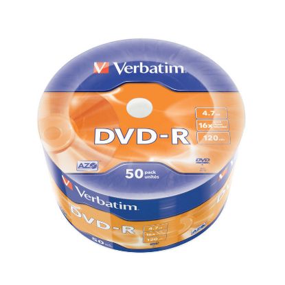 Slika DVD-R Verbatim 4.7GB 16× Matt Silver Wagon Wheel 50 pack