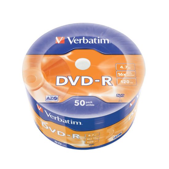 Slika DVD-R Verbatim 4.7GB 16× Matt Silver Wagon Wheel 50 pack