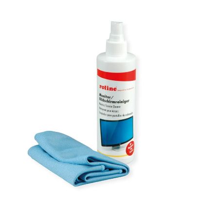 Slika Sredstvo za čišćenje TFT monitora sa Microfiber krpicom (250ml), Roline 