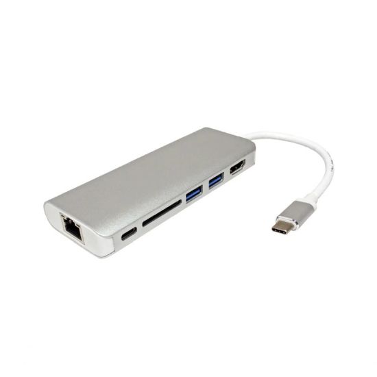 Slika Roline USB-C docking station, 4K HDMI, 2x USB 3.0/3.2 Gen 1, 1×SD/TF, 1x USB-C power, 1x G-LAN