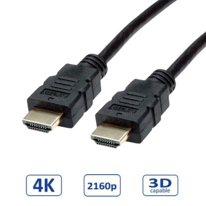 Slika HDMI kabel HDMI M - HDMI M   3 m Roline kabel sa mrežom, TPE, fleksibilan