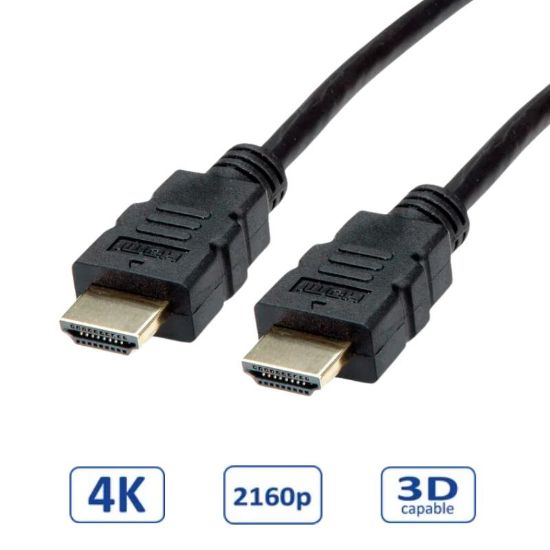 Slika HDMI kabel HDMI M - HDMI M   7,5 m Roline kabel sa mrežom, TPE, fleksibilan
