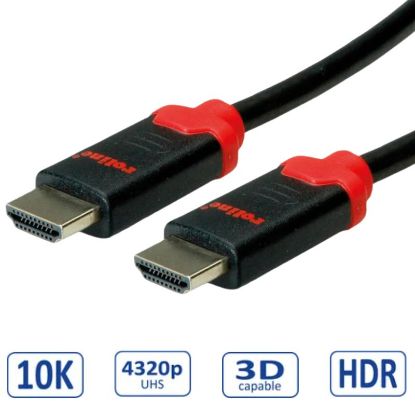 Slika HDMI kabel HDMI M - HDMI M   3 m Roline HDMI 10K Ultra High Speed kabel