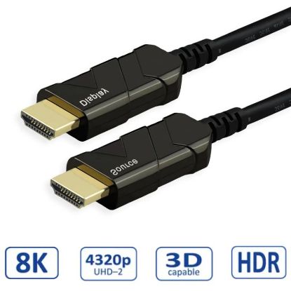 Slika HDMI kabel HDMI M - HDMI M  20 m Roline HDMI 8K Ultra HD aktivni, optički (AOC)
