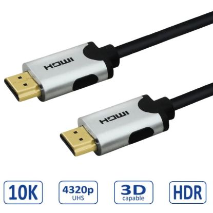 Slika HDMI kabel HDMI M - HDMI M   2 m Roline VALUE 10K Ultra High Speed, v2.1, crni