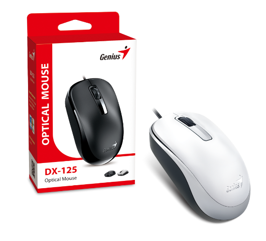 Slika Genius DX-125, optički miš, USB, bijeli