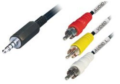 Slika Kabel 1x 3.5mm 4-pin Jack M - 3x RCA Plug  2,0 m Transmedia
