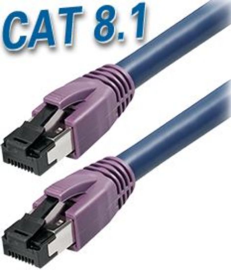 Slika Patch kabel Cat 8.1 SFTP 10.0 m, dark blue, Transmedia