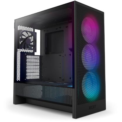 Slika NZXT H5 Flow RGB 2024, crno bez napajanja, ATX